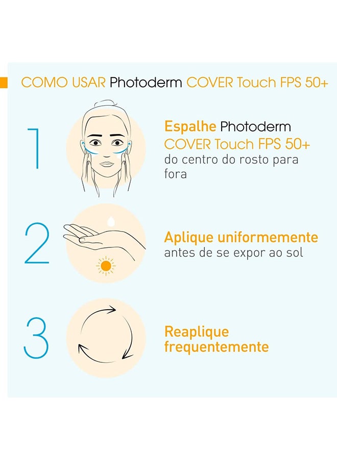 Photoderm Cover Touch SPF 50+ High Coverage Mineral Sunscreen, Golden Tint 40grams
