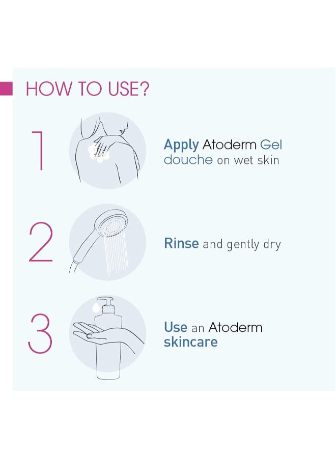جل إستحمام لطيف من Atoderm 500ملليلتر