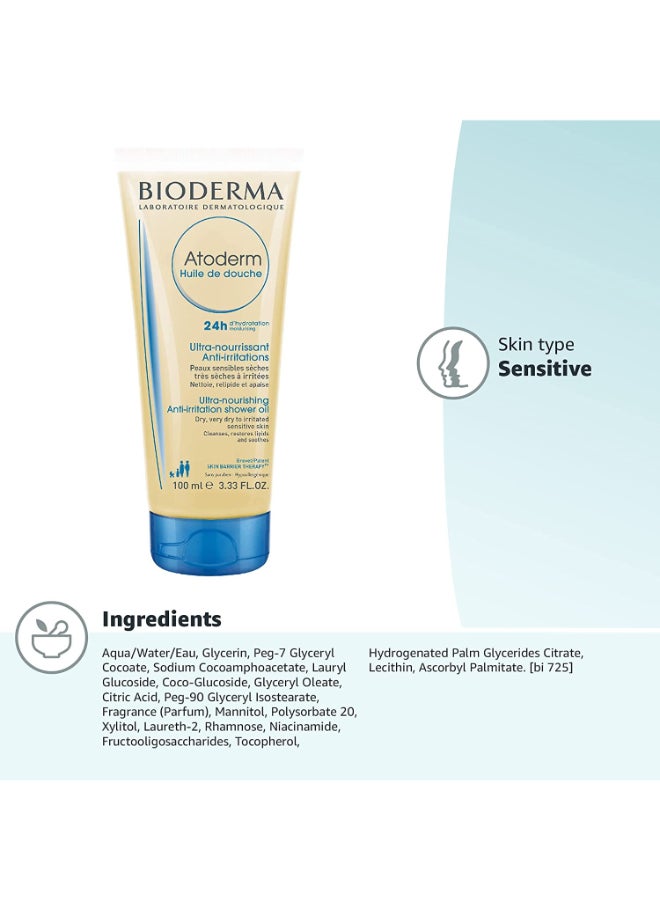 Bioderma - Atoderm Ultra-Nourishing Anti-Irritation Shower Oil 100ml - Image 1