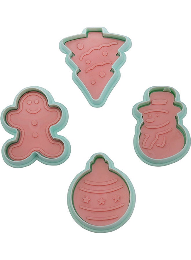 Royalford Celebration Cookie Cutter, 4pcs ABS Moulds, RF10969 | Cookie Cutter with Handle | 3D Design Cookie Mould | Baking Tools for Kitchen | Kids Cookie Cutter Multicolor 6x5.5x4.5cm  - Image 1