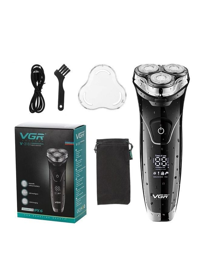VGR V-318 Electric Shaver For Men USB Charging Cable With Metal Blade  - Image 1