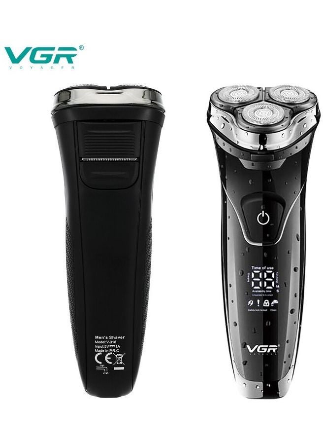 VGR V-318 Electric Shaver For Men USB Charging Cable With Metal Blade  - Image 5