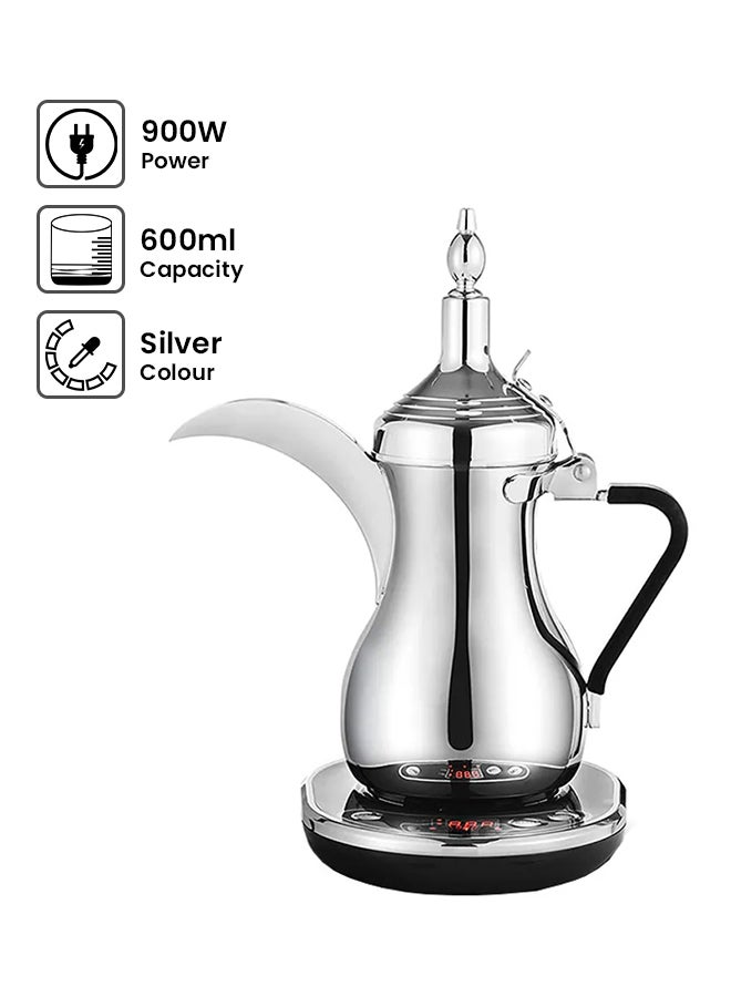 ألسيف إليك وعاء قهوة كهربائي من الستانلس ستيل بتصميم عربي 600 ml 900 W E03300 فضي  - Image 1