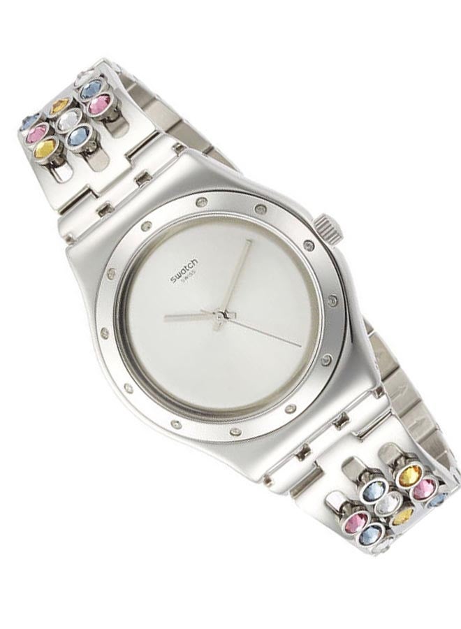 سواتش ساعة تناظرية من الستانلس ستيل YLS196G - Image 5