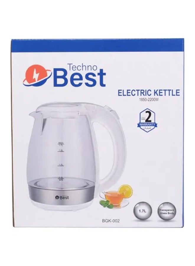 Techno Best Glass Kettel 1.7 L 1850 W BGK-002 White  - Image 3
