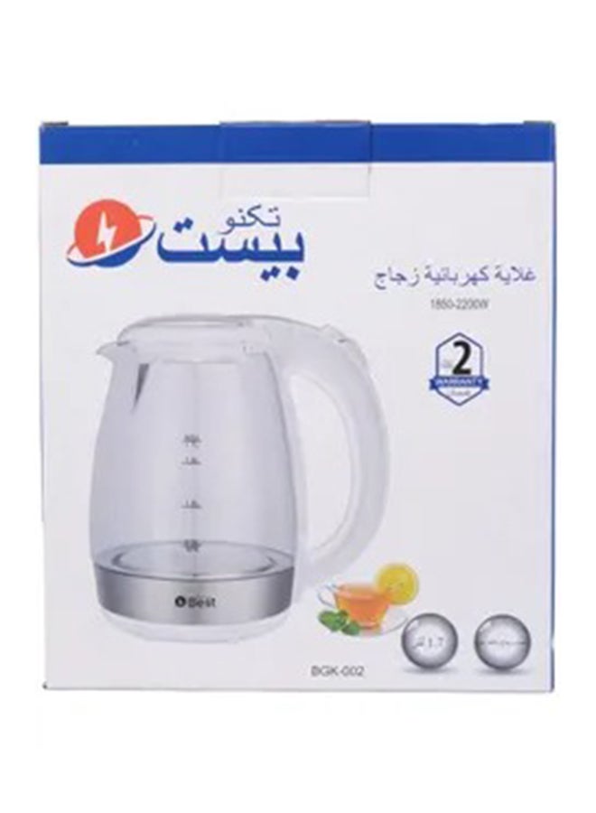 Techno Best Glass Kettel 1.7 L 1850 W BGK-002 White  - Image 2
