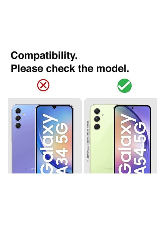 MARGOUN Screen Protector for Samsung Galaxy A54 5G Full Coverage Screen Glass 9H Hardness Anti Fingerprint Scratch CLEAR - Image 3