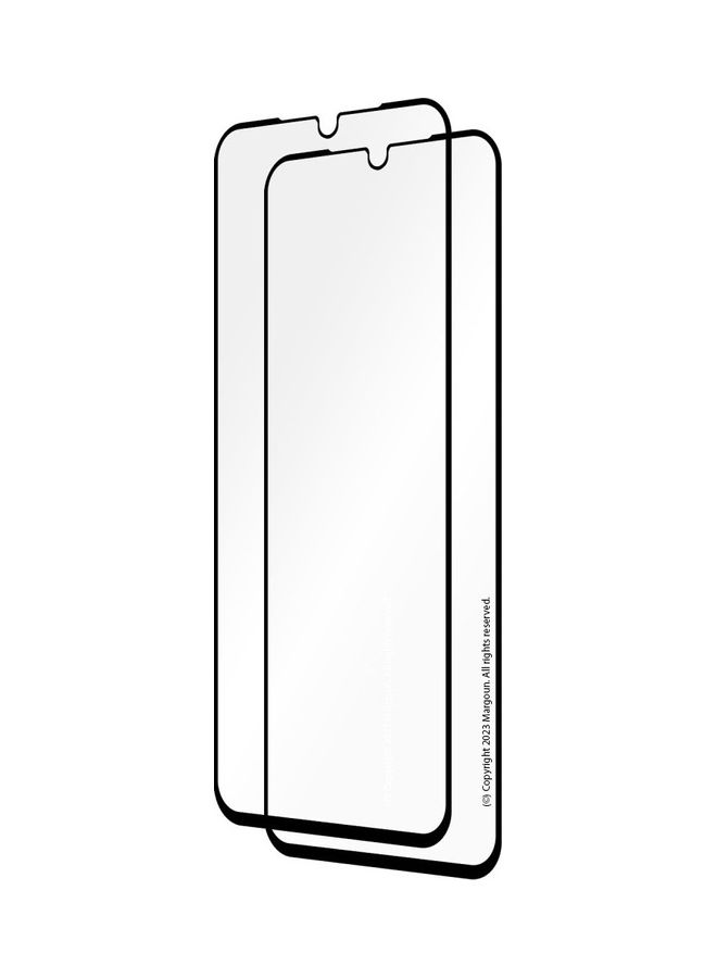 MARGOUN 2 Pack Screen Protector for Samsung Galaxy A34 5G Full Coverage Screen Glass 9H Hardness Anti Fingerprint Scratch CLEAR - Image 2