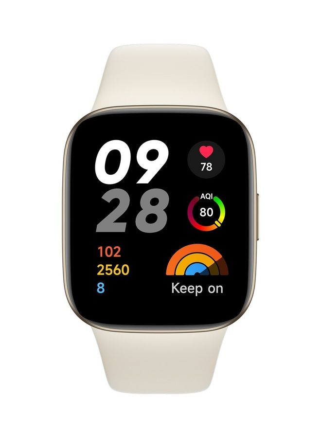 Xiaomi - Redmi Smart Watch 3 – 1.75" AMOLED Display, 5ATM Water Resistant, 12-Day Battery, GPS, 120 Workout Modes, Heart Rate & Fitness Tracker – Ivory (Model BHR6854GL) Ivory - Image 1
