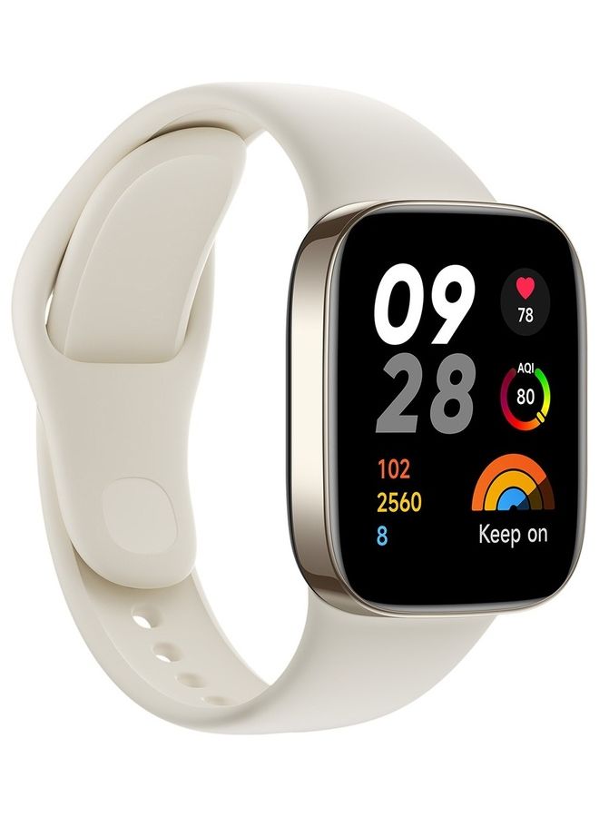 Xiaomi - Redmi Smart Watch 3 – 1.75" AMOLED Display, 5ATM Water Resistant, 12-Day Battery, GPS, 120 Workout Modes, Heart Rate & Fitness Tracker – Ivory (Model BHR6854GL) Ivory - Image 1