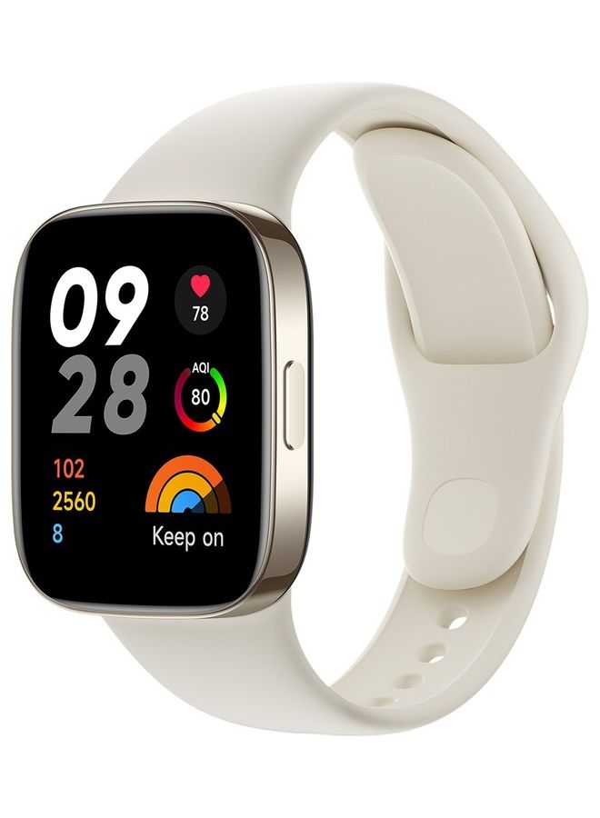 Xiaomi - Redmi Smart Watch 3 – 1.75" AMOLED Display, 5ATM Water Resistant, 12-Day Battery, GPS, 120 Workout Modes, Heart Rate & Fitness Tracker – Ivory (Model BHR6854GL) Ivory - Image 1