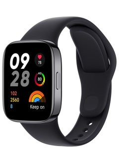 شاومي ساعة ريدمي الذكية 3 – شاشة AMOLED بحجم 1.75 بوصة، مقاومة للماء 5ATM، بطارية تدوم 12 يومًا، GPS، 120 وضع تمرين، مستشعر معدل ضربات القلب وتتبع اللياقة – لون أسود (الموديل BHR6851GL) أسود  - Image 2