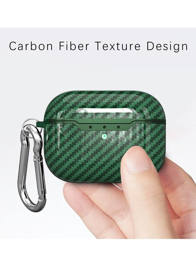 مارجون غطاء حماية من الكربون لأيربودز برو بتصميم أنيق ونحيف للغاية مع حلقة مفاتيح كاربينر - Image 2