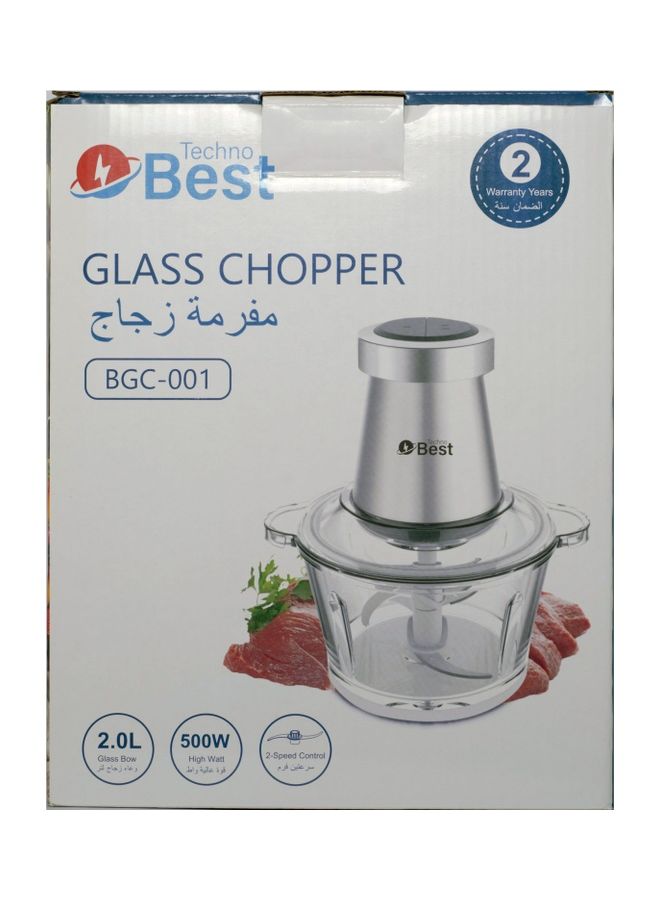 Techno Best Chopper 2 L 500 W BGC-001 Stainless Steel  - Image 4