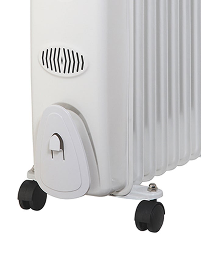 NIKAI Oil Filled Radiator Heater 9 Fins, Adjustable Thermostat, Over Heating Protection 2000 W NOH835A White - Image 2