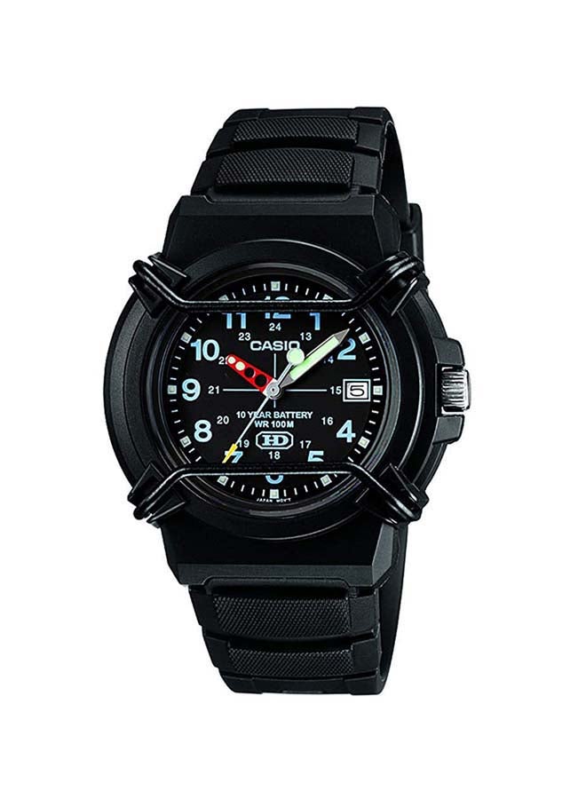 CASIO Men's Silicone Analog Wrist Watch HDA-600B-1BVDF - 41 mm - Black  - Image 1