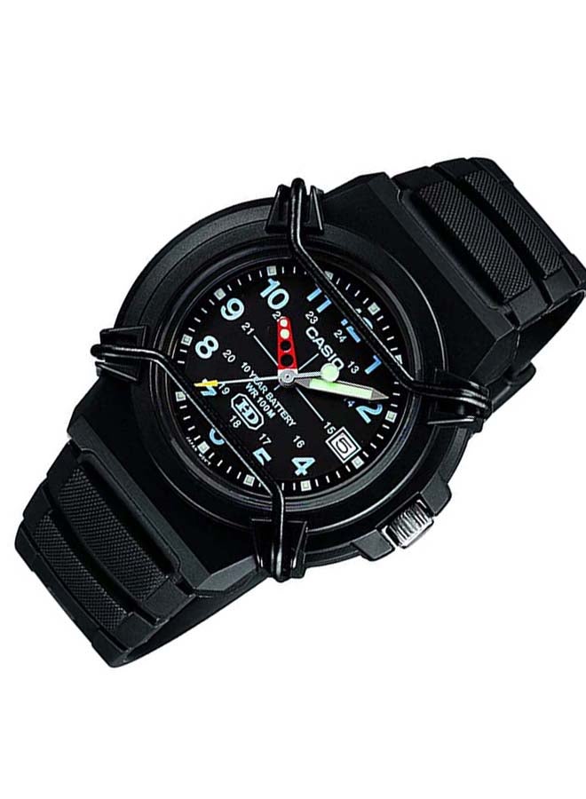 CASIO Men's Silicone Analog Wrist Watch HDA-600B-1BVDF - 41 mm - Black  - Image 4