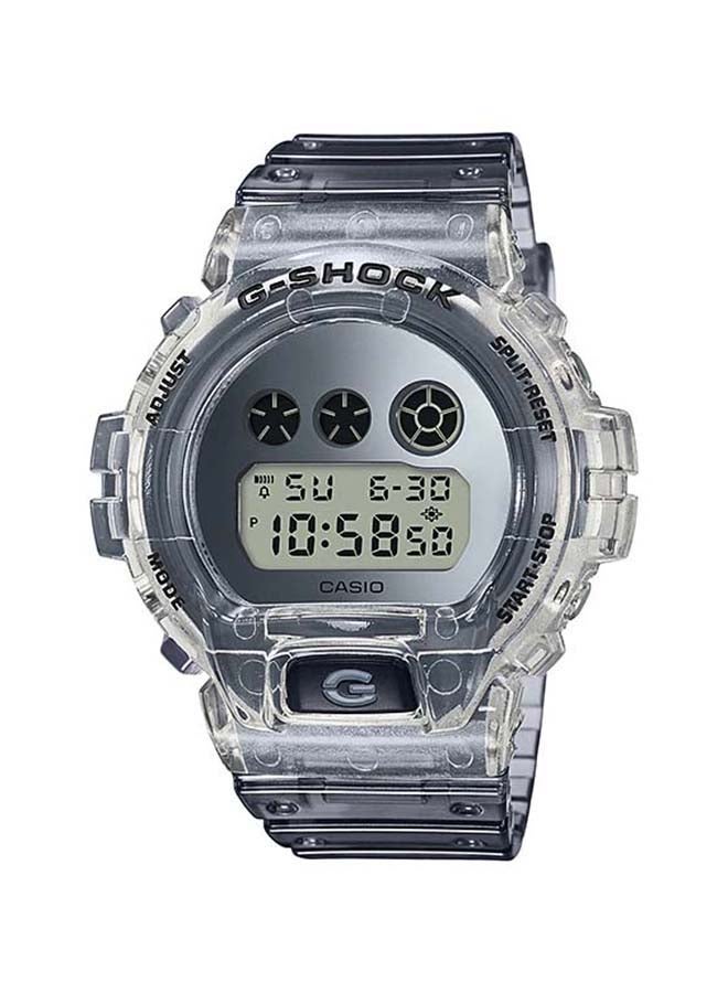 جي شوك ساعة يد رقمية بسوار من الراتنج مقاس 48 مم - لون رمادي - طراز DW-6900SK-1DR - Image 1