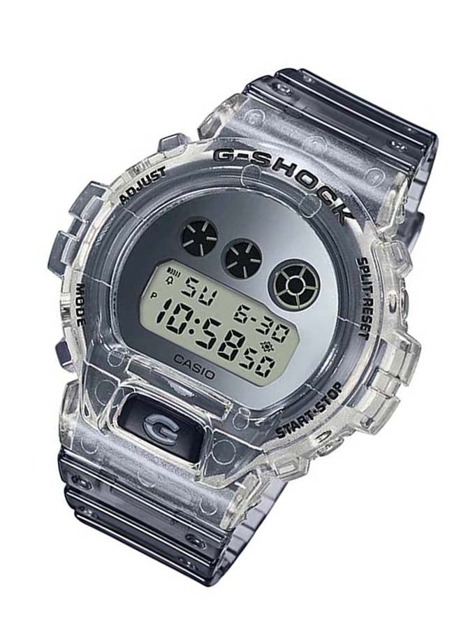 جي شوك ساعة يد رقمية بسوار من الراتنج مقاس 48 مم - لون رمادي - طراز DW-6900SK-1DR - Image 2