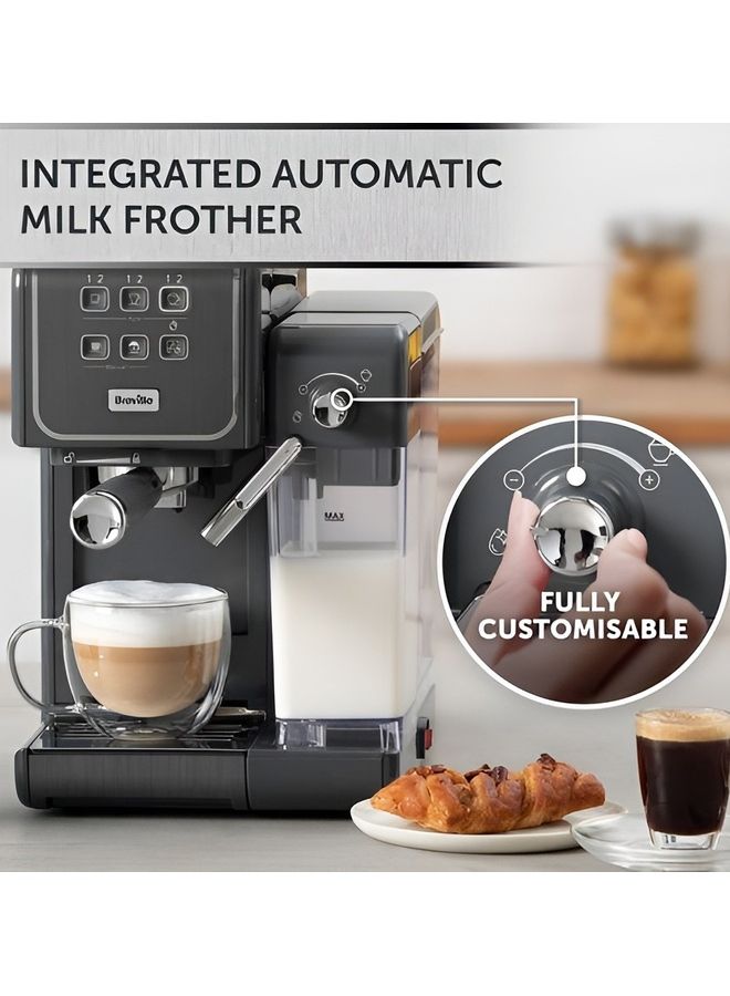 Breville One Touch CoffeeHouse Coffee Machine 19 Bar Italian Pump Automatic Milk Frother ESE Pod Compatible 1.4 L 1470.0 W VCF146 Grey - Image 3
