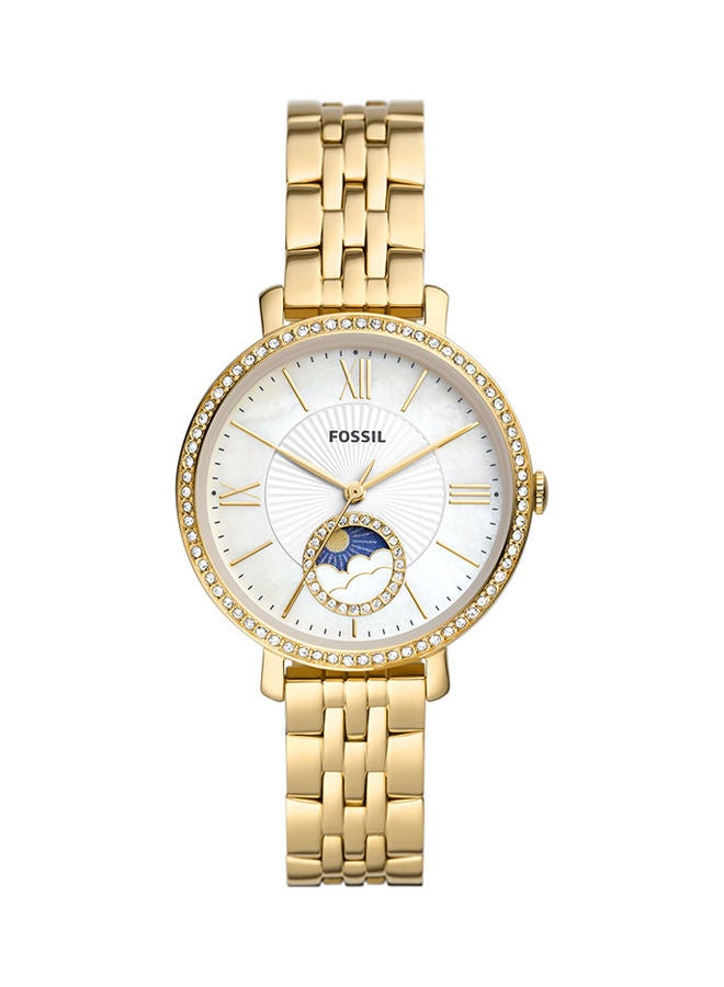 ساعة يد تناظرية دائرية الشكل من الستانلس ستيل ES5167 مقاس 36 ملم