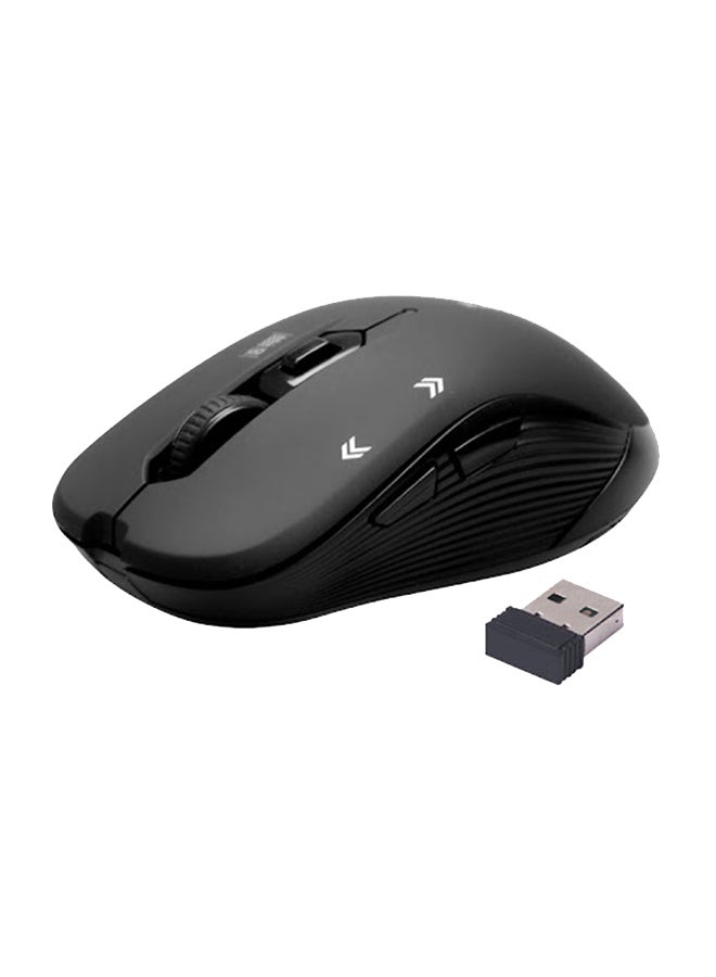 بروميت - ماوس محمول بتتبع بصري 2.4 جيجاهرتز مع مستقبل USB صغير وزر DPI‏ 800/1200/1600 مع نطاق تشغيل يبلغ 10 أمتار وعدد 6 أمتار قابلة للبرمجة لون أسود. - Image 1