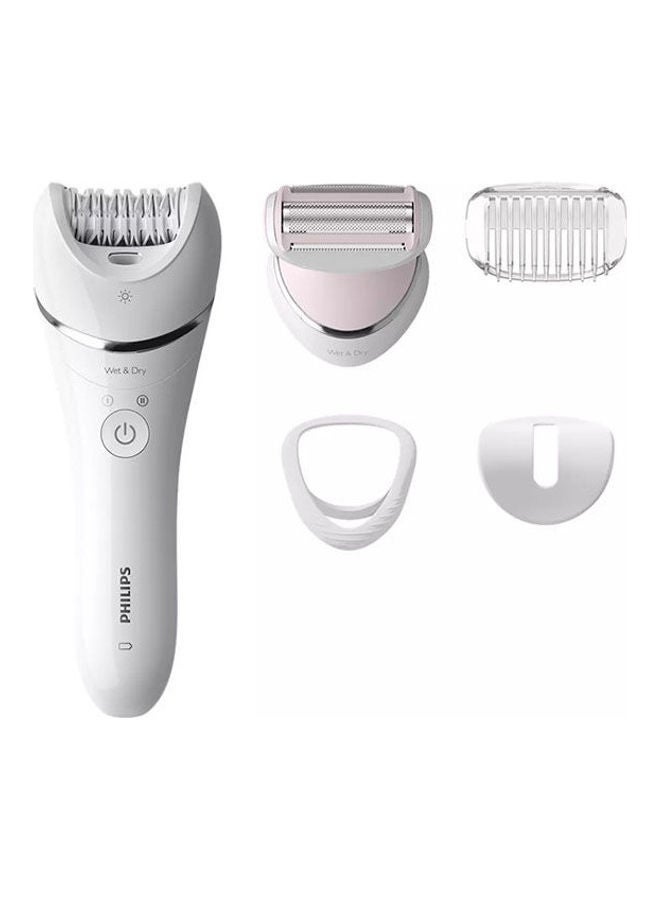 Philips Wet And Dry Epilator 5 Pcs BRE710 White - Image 1