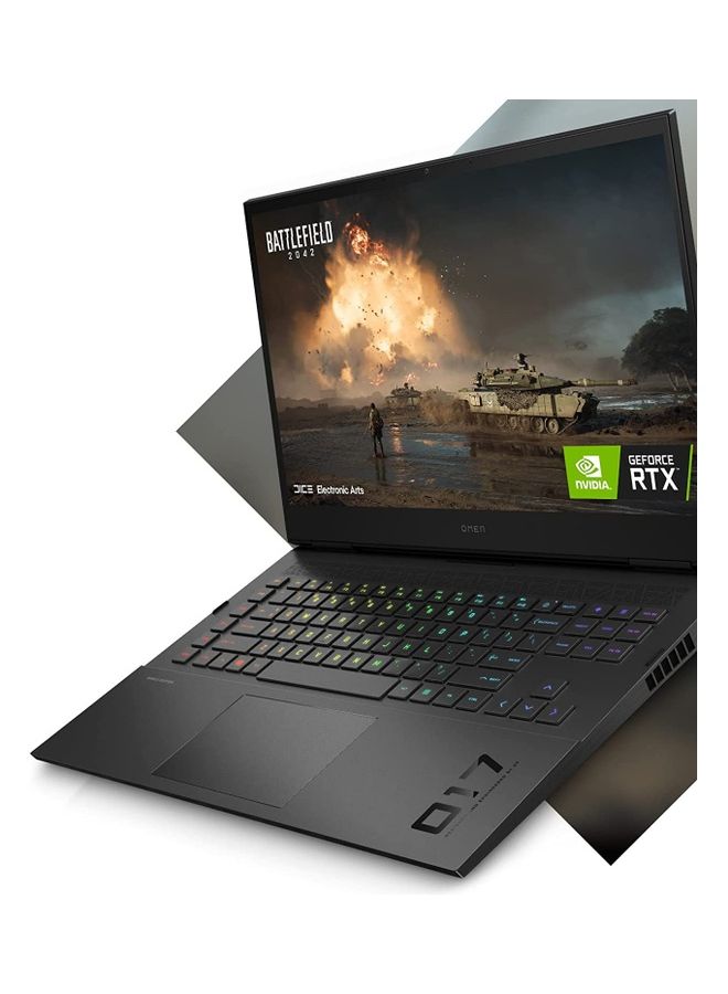 HP - OMEN Gaming Laptop With 17.3-Inch Display, Core i7-12700H Processor/32GB RAM/1TB SSD/8GB Nvidia GeForce RTX 3070 Ti Graphics Card/Windows 10 Home With HDMI Cable English Black - Image 1