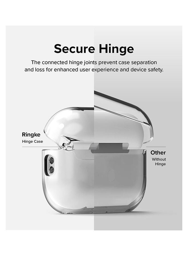 Ringke Layered Hinge Case Designed For AirPods Pro 2nd Gen With Carabiner Hard PC Shock Resistant Cover Clear - Image 5
