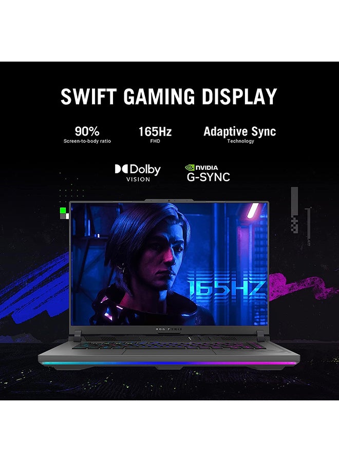 أسوس - كمبيوتر محمول للألعاب ROG Strix G16 مزود بشاشة FHD WUXGA مقاس 165 هرتز ومعالج Intel Core i9-13980HX وذاكرة وصول عشوائي سعة 16 جيجابايت ومحرك أقراص SSD سعة 1 تيرابايت وبطاقة رسومات NVIDIA GeForce RTX 4070 GDDR6 سعة 8 جيجابايت ونظام تشغيل Windows 11 - Image 1