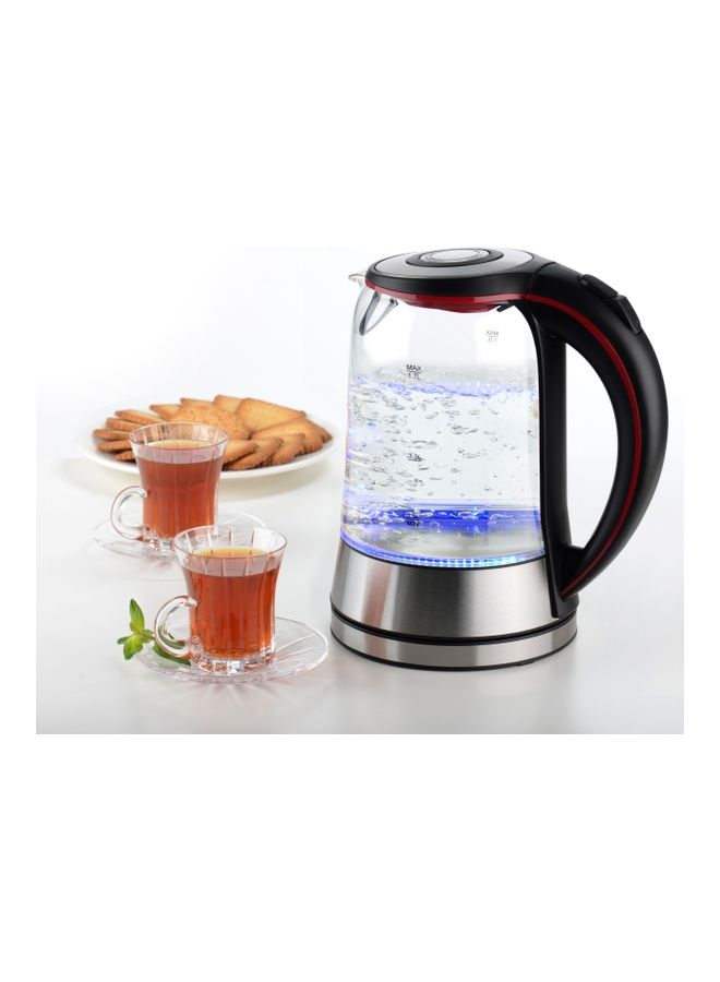 جانو غلاية كهربائية 1.7 L 2000 W JN1825 شفاف/ أسود - Image 2