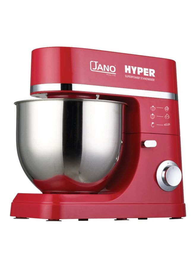 جانو خلاط بحامل هايبر 7.0 L 1200.0 W JN1211 أحمر/فضي - Image 1