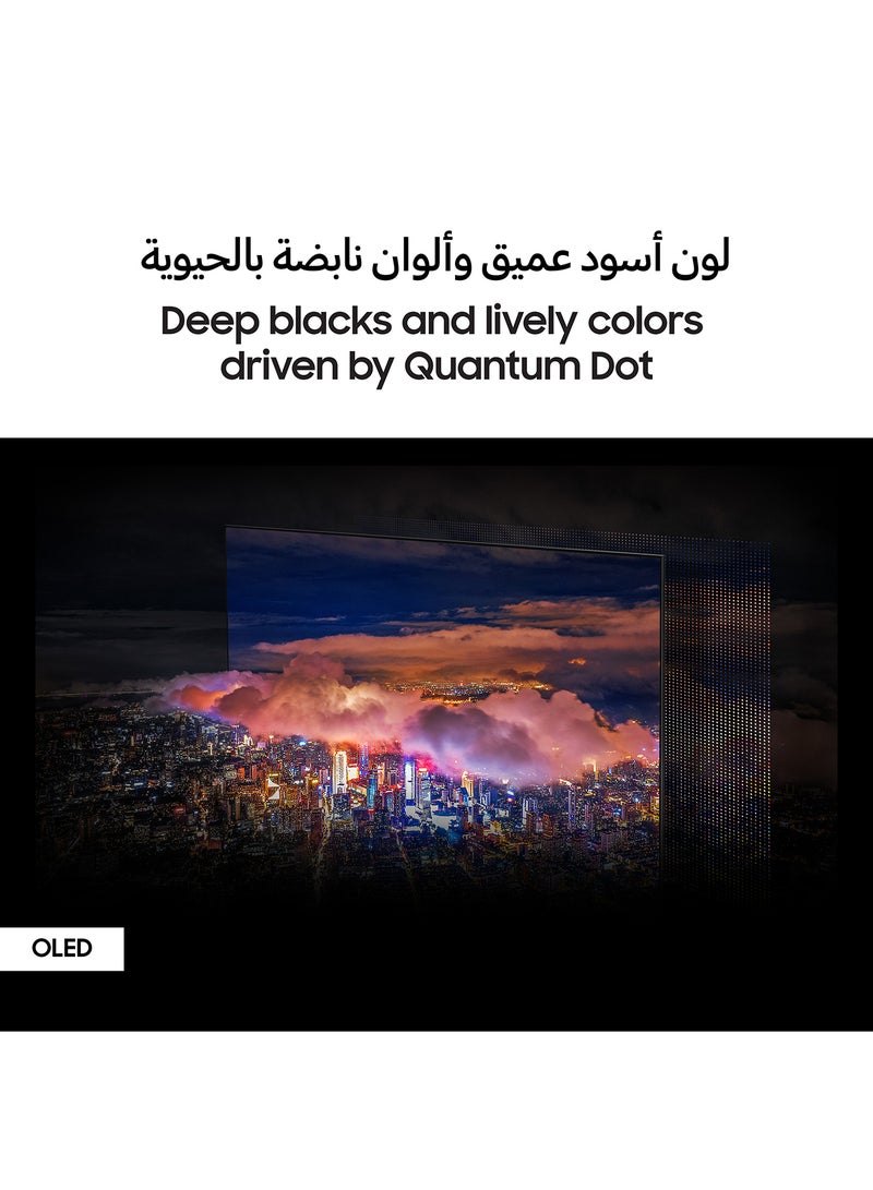 Samsung - 55 Inch OLED Smart TV LaserSlim Design Motion Xcelerator Turbo Pro OLED 4K 2023 QA55S90CAUXZN Titan Black - Image 1