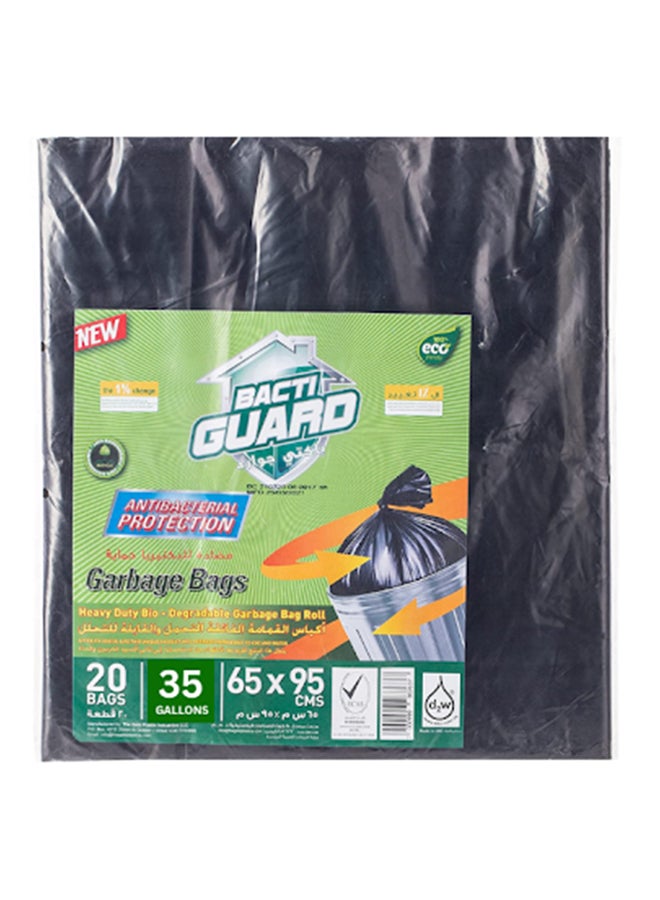 BACTIGUARD - Pack Of 20 Garbage Bag Black - Image 1