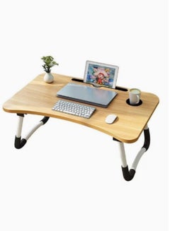Foldable Laptop Table With Cup Holder Multicolour. 60 X 40cm