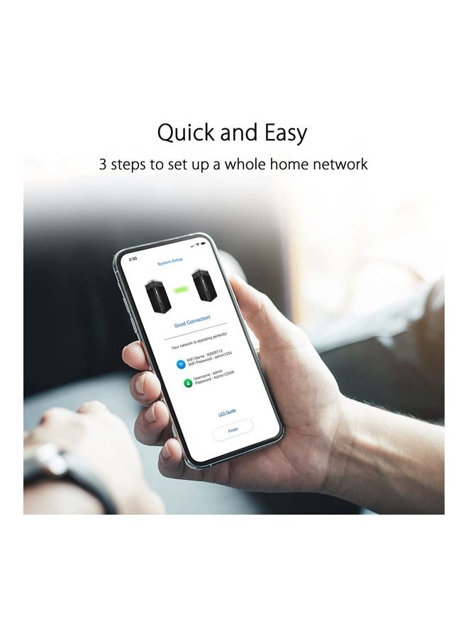 ASUS - ZenWiFi Pro AXE11000 Tri-Band WiFi 6E Mesh System (ET12 2PK) – Whole Home Coverage up to 6,000 sq. ft. and 6+ Rooms, Dual 2.5G Ports, 6GHz Band, AiMesh, Internet Black - Image 1