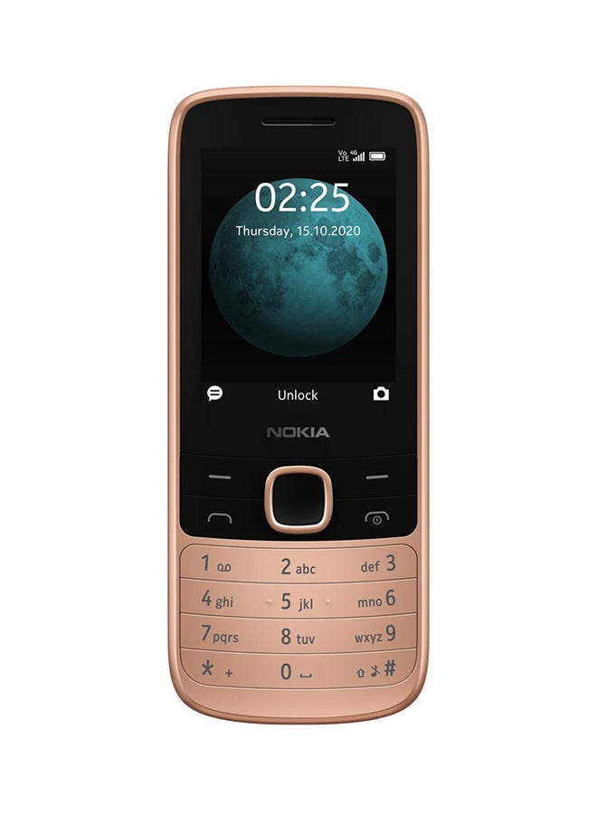 نوكيا - هاتف 225 ثنائي الشريحة بذاكرة داخلية 128ميجابايت ىيدعم تقنية 4G LTE بلون رملي - إصدار الشرق الأوسط - Image 1
