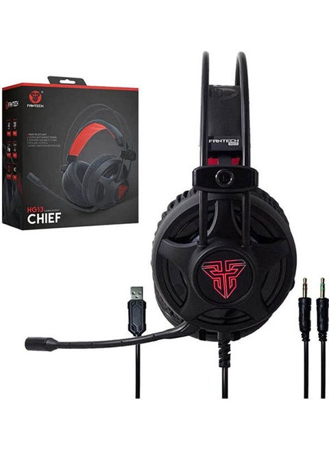FANTECH HG13 CHIEF Gaming Headset With 2 Jacks for computer & USB for LED LIGHT