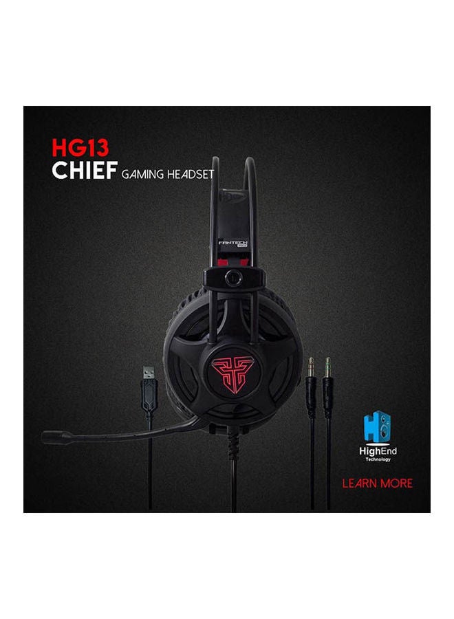 FANTECH - FANTECH HG13 CHIEF Gaming Headset With 2 Jacks for computer & USB for LED LIGHT - Image 1