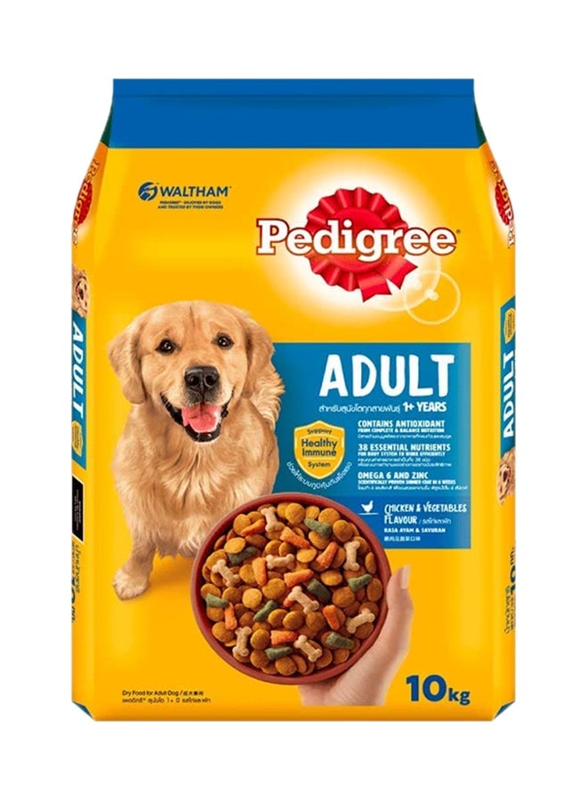 Pedigree - Chicken And Vegetables Dry Dog Food Adult 10kg - Image 1