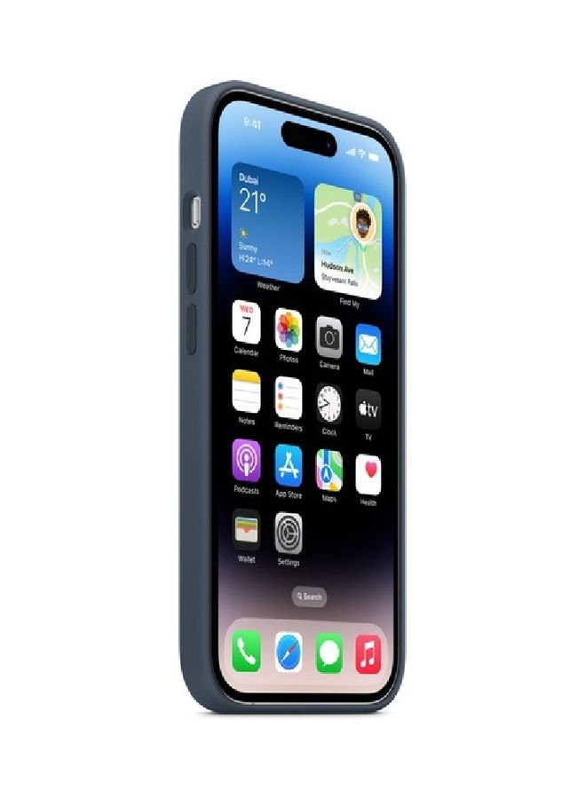 MARGOUN - Apple iPhone 14 Pro Case Silicone Cover Liquid Gel Soft Ultra Slim Shockproof Back Cover Full Body Protection 6.1 Inch Midnight blue - Image 1