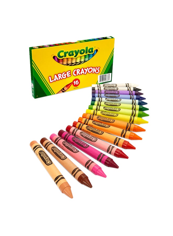 كرايولا مجموعة أقلام تلوين كبيرة من 16 قطعة، في علبة بغطاء قلاب - Image 1