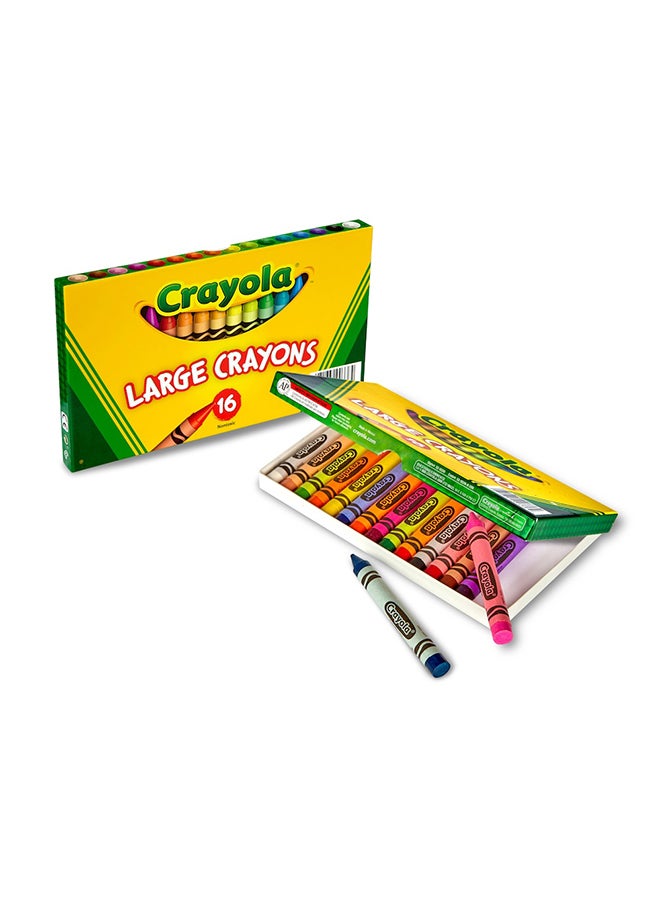 كرايولا مجموعة أقلام تلوين كبيرة من 16 قطعة، في علبة بغطاء قلاب - Image 3