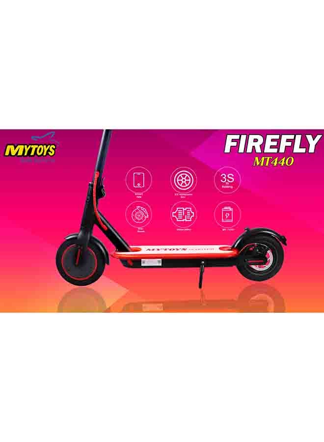 MYTOYS - MT440 High Speed Foldable Electric 3 Speed Modes Scooter With Colorful LED Lights App Control, Lighting Standing Pad, Quick Easy Folding 45km/h Speed 25km Range 350W Motor 7800mah High Capacity Battery 109x14x52cm - Image 1