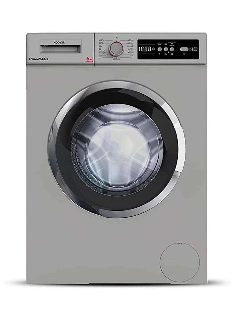 هوفر - غسالة أوتوماتيكية بالكامل ذات تحميل أمامي HWM-V610-S فضي - Image 1