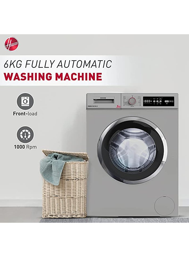 هوفر - غسالة أوتوماتيكية بالكامل ذات تحميل أمامي HWM-V610-S فضي - Image 1