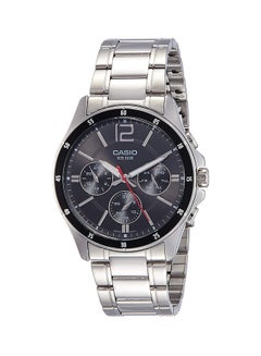 Men's Water Resistant Satinless Steel Chronograph Watch MTP-1374D-1AVDF - 44 mm - Silver