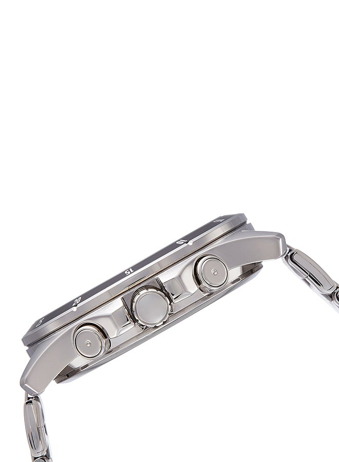 CASIO - Men's Water Resistant Satinless Steel Chronograph Watch MTP-1374D-1AVDF - 44 mm - Silver - Image 1