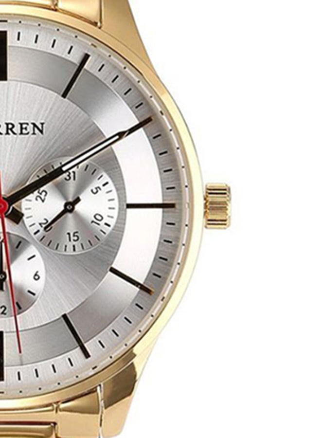 Men's Water Resistant Analog Wrist Watch 8282 - 41 mm -Gold