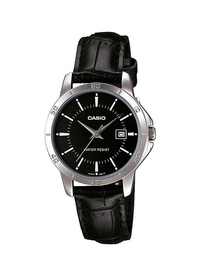CASIO Women's Water Resistant Analog Watch LTP-V004L-1AUDF - 30 mm - Black  - Image 1